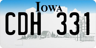 IA license plate CDH331