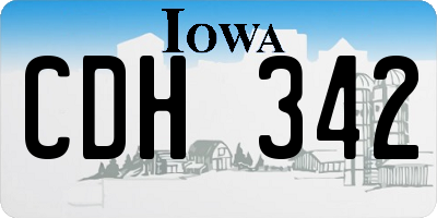 IA license plate CDH342