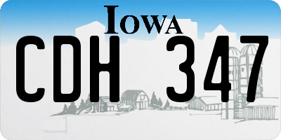 IA license plate CDH347