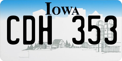 IA license plate CDH353