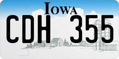 IA license plate CDH355