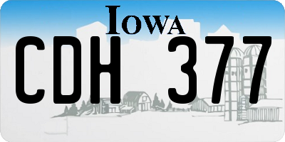 IA license plate CDH377