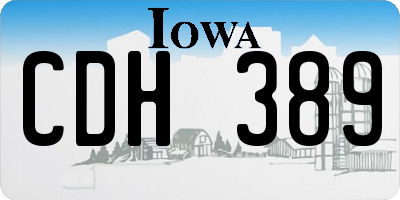IA license plate CDH389