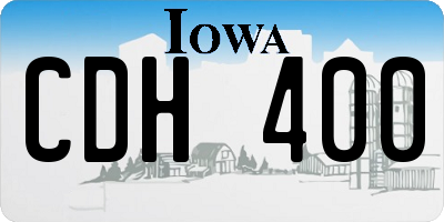 IA license plate CDH400
