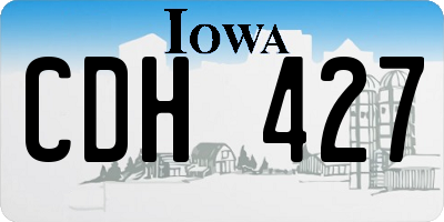 IA license plate CDH427