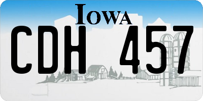 IA license plate CDH457