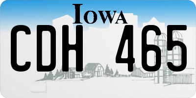 IA license plate CDH465
