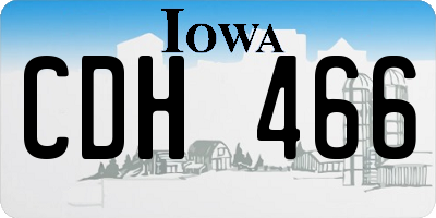 IA license plate CDH466