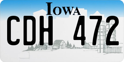 IA license plate CDH472