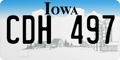 IA license plate CDH497