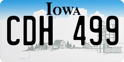 IA license plate CDH499