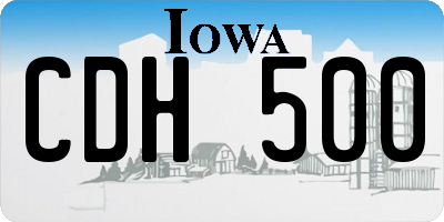 IA license plate CDH500