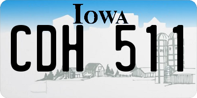 IA license plate CDH511