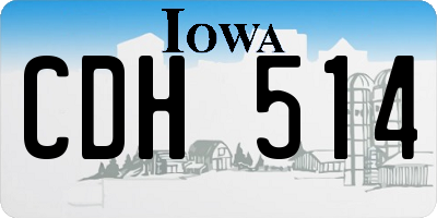 IA license plate CDH514