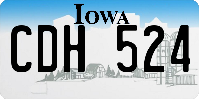 IA license plate CDH524