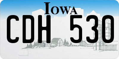 IA license plate CDH530
