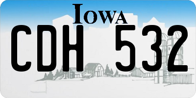 IA license plate CDH532