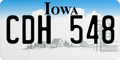 IA license plate CDH548