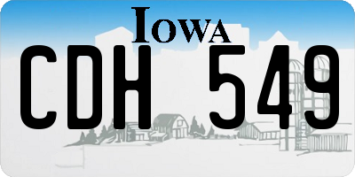 IA license plate CDH549