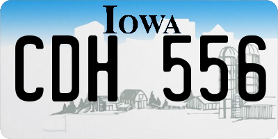 IA license plate CDH556