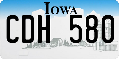 IA license plate CDH580
