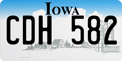 IA license plate CDH582