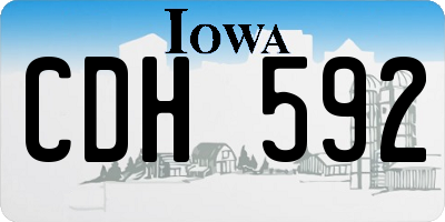 IA license plate CDH592
