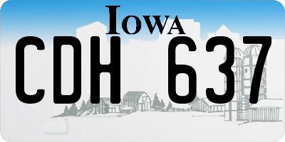 IA license plate CDH637