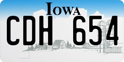 IA license plate CDH654