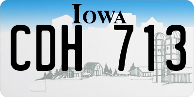 IA license plate CDH713
