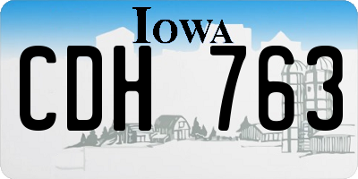 IA license plate CDH763