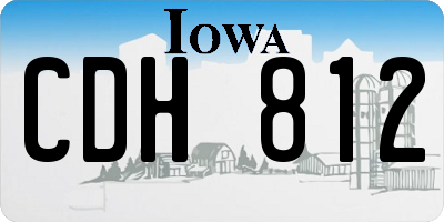 IA license plate CDH812