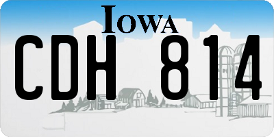IA license plate CDH814