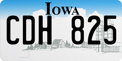 IA license plate CDH825