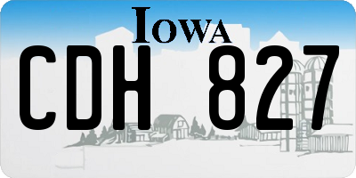 IA license plate CDH827