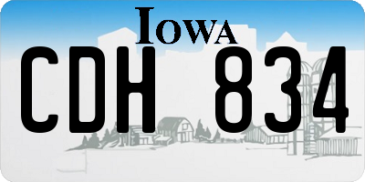 IA license plate CDH834