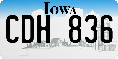 IA license plate CDH836
