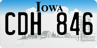 IA license plate CDH846