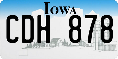 IA license plate CDH878