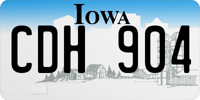 IA license plate CDH904