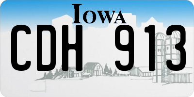 IA license plate CDH913