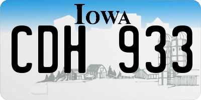 IA license plate CDH933