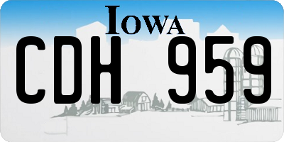 IA license plate CDH959