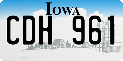 IA license plate CDH961