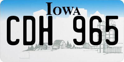 IA license plate CDH965