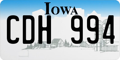 IA license plate CDH994