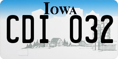 IA license plate CDI032