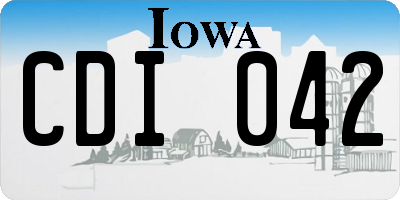 IA license plate CDI042