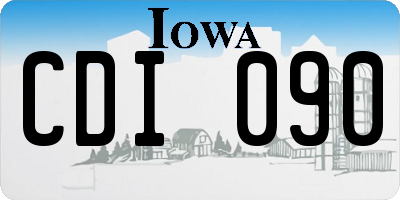 IA license plate CDI090