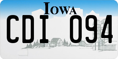 IA license plate CDI094